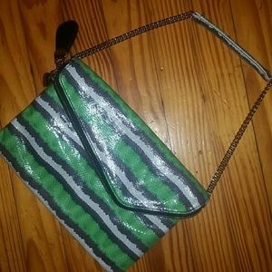 HENRI BENDEL 🍃💚🍃 LEATHER SNAKESKIN HANDBAG